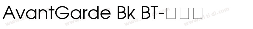 AvantGarde Bk BT字体转换